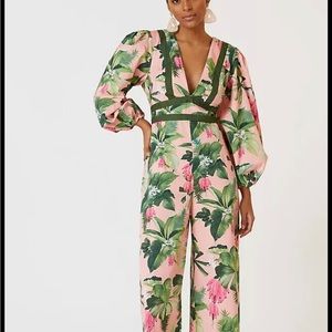 Farm Rio x Anthropologie Deep-V Jumpsuit
